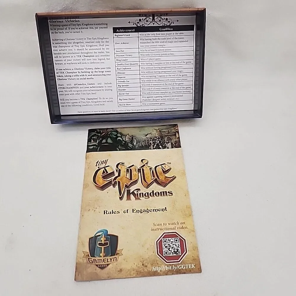 Game Tiny Epic Kingdoms 2nd Edition Gamelyn Games 2017 Explore Expand Explicit